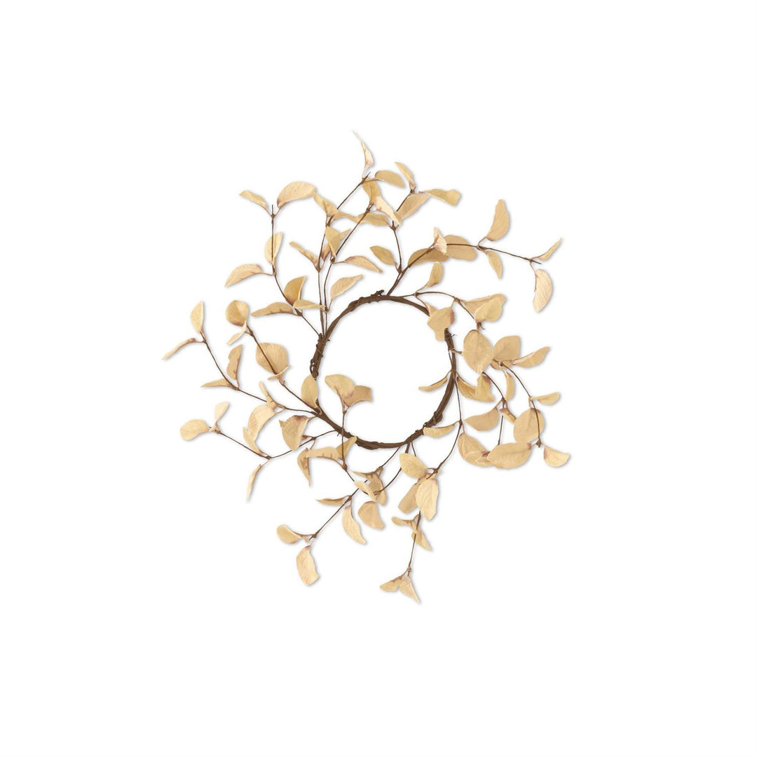 10 Inch Beige Eucalyptus Candle Ring (4.5Dia.