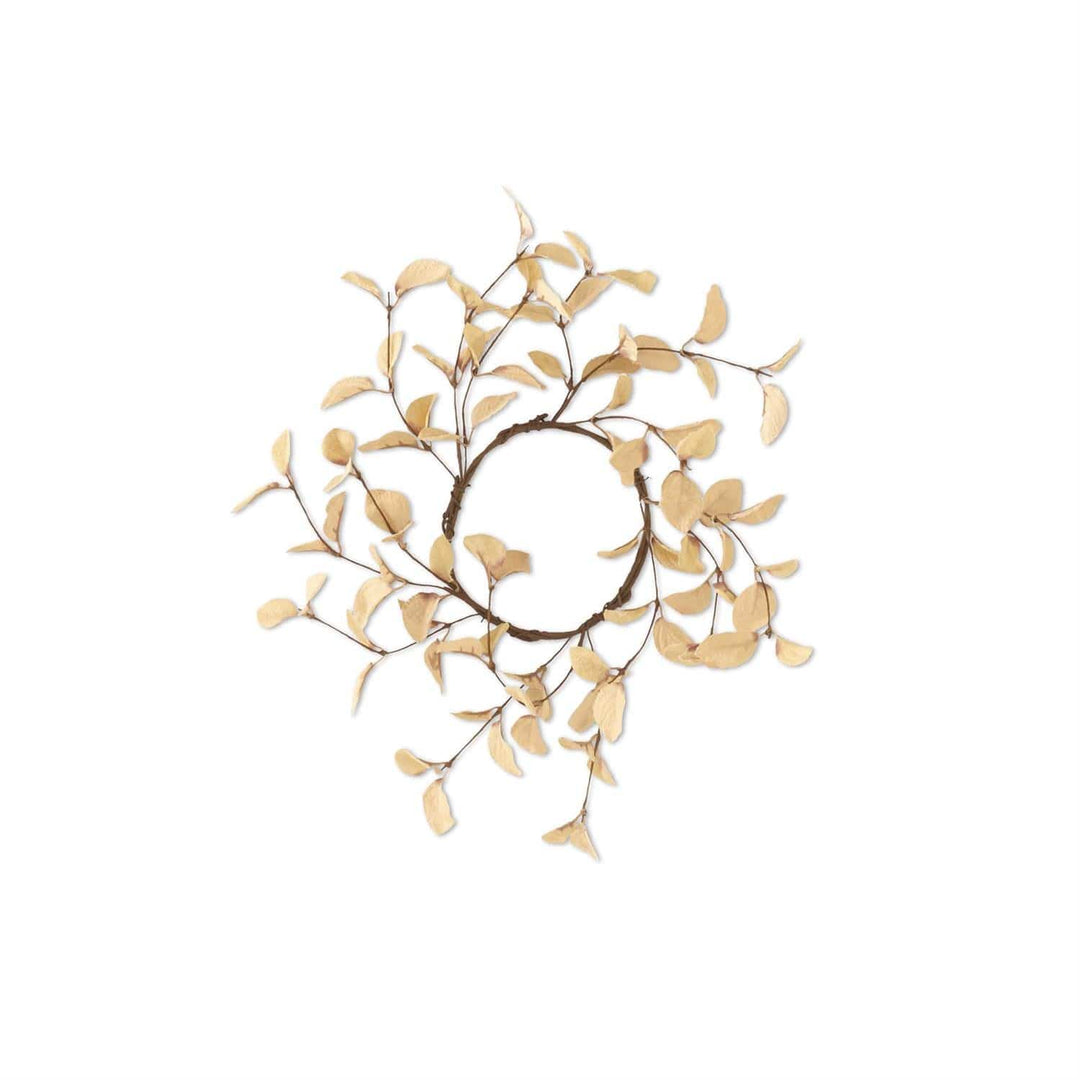 10 Inch Beige Eucalyptus Candle Ring (4.5Dia.