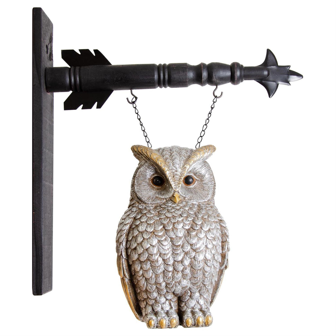 11.5 Inch Silver & Gold Metallic Owl Arrow Replacem
