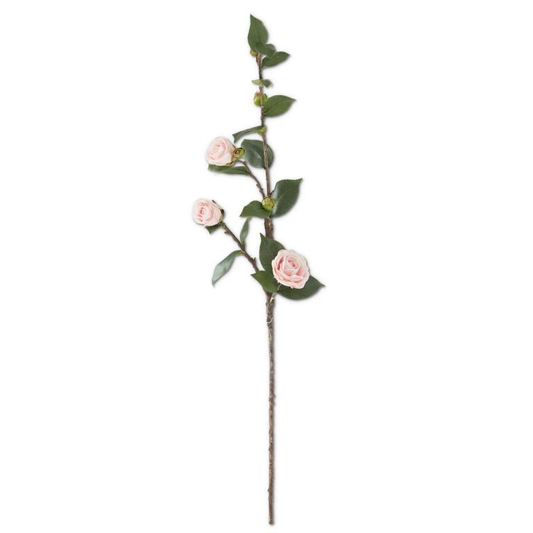 30" White Camellia Stem