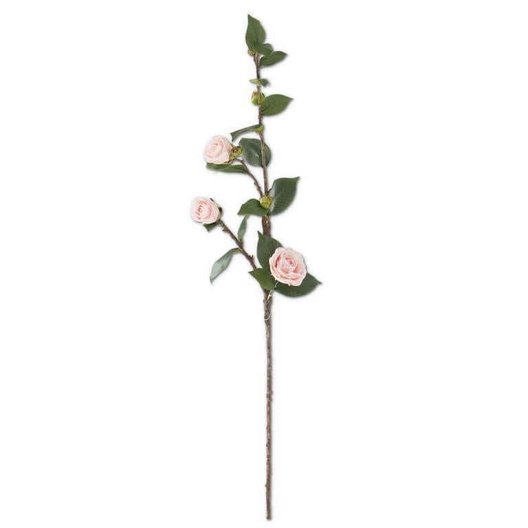 30" White Camellia Stem