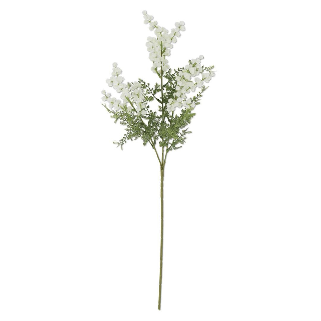 18804A  White Burs & Fern Stem