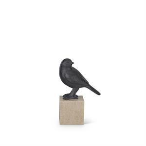 Resin Cast Iron Bird On Wood Block