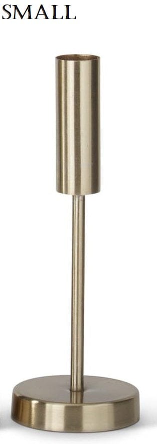 Slender Gold Metal Taper Candleholder