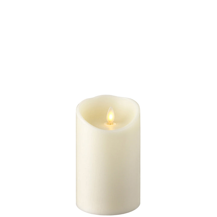 3.5" X 5" Push Flame Ivory Pillar Candle