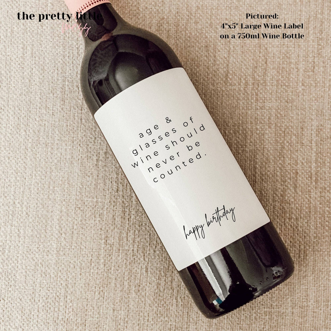 Birthday Wine Label, Birthday Gift for Her, Birthday Gift for Him, 30th Birthday, 40th Birthday, 50th Birthday, Birthday Card, Birthday Box