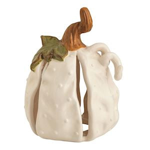 Large Stoneware Pumpkin Sitter