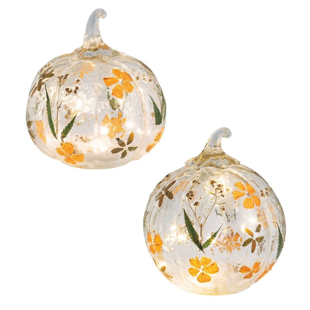 Gather LED Glass Pumpkins