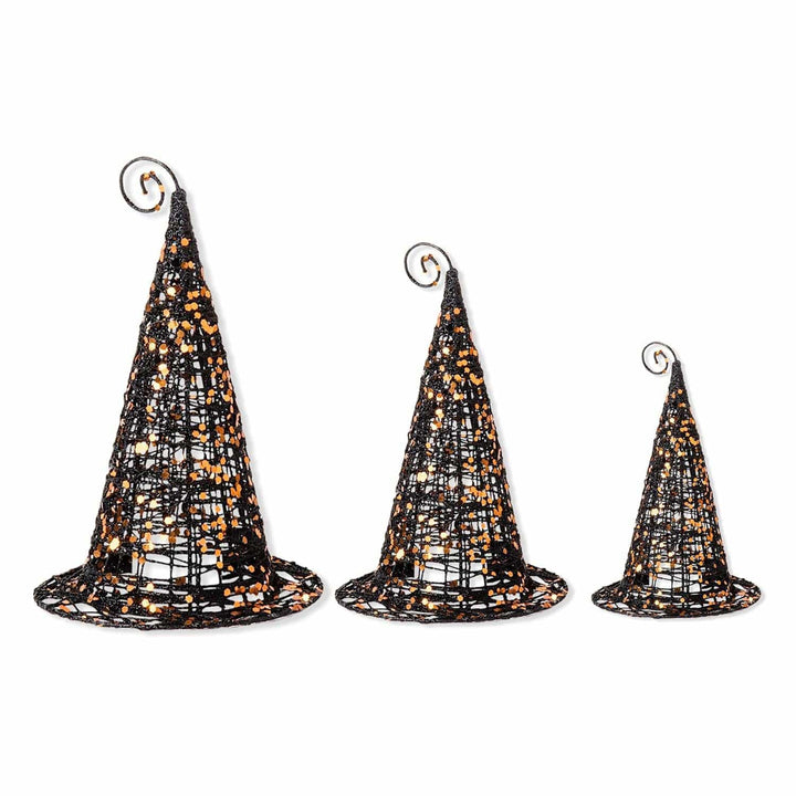 Black Glitter Wire Witches Hat