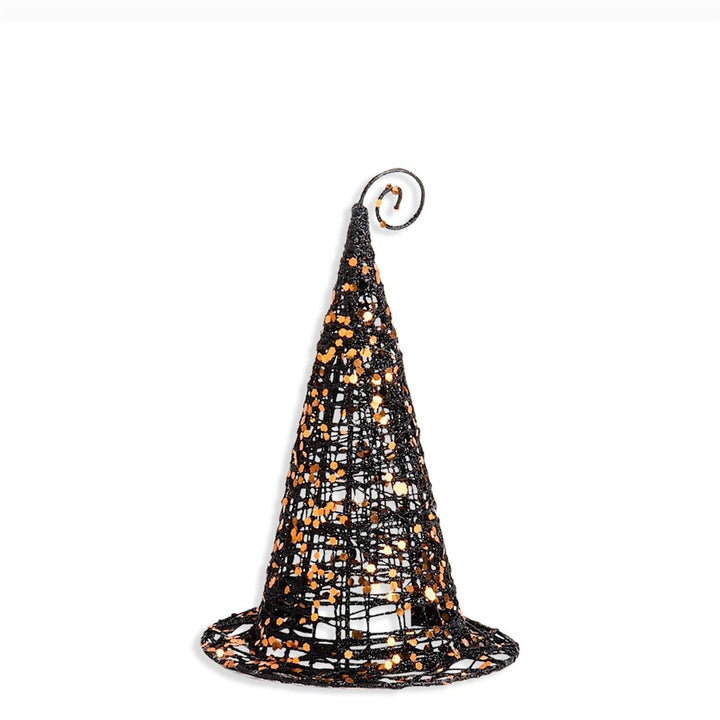 Black Glitter Wire Witches Hat