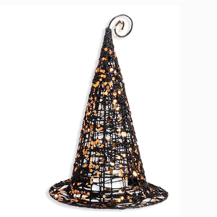 Black Glitter Wire Witches Hat