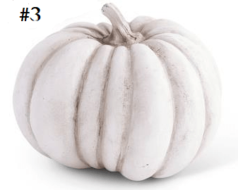 Assorted White Resin Pumpkin