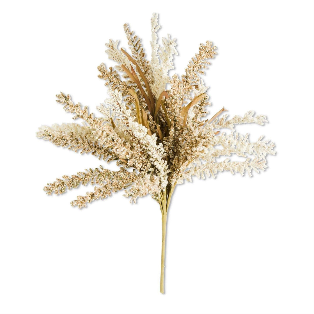 24 Inch Cream & Brown Heather Bush