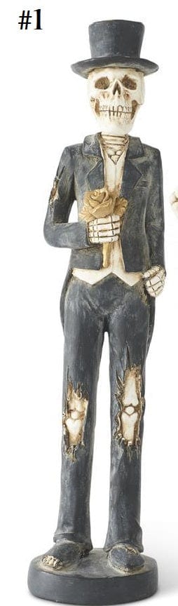 Assorted Resin Skeleton Lady & Man Taper Candle
