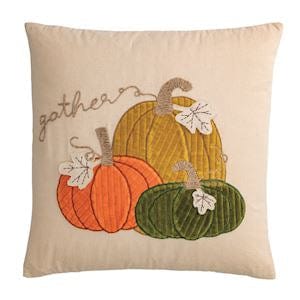 Square Corduroy Pumpkin Pillow