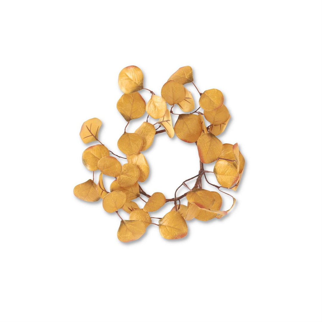12 Inch Yellow Gumdrop Eucalyptus Candle Ring