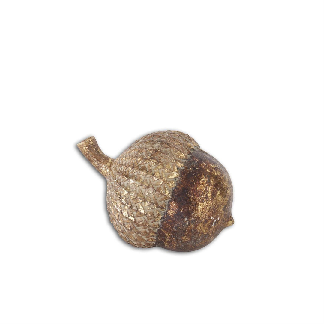 3 Inch Gold Gilded Resin Acorn
