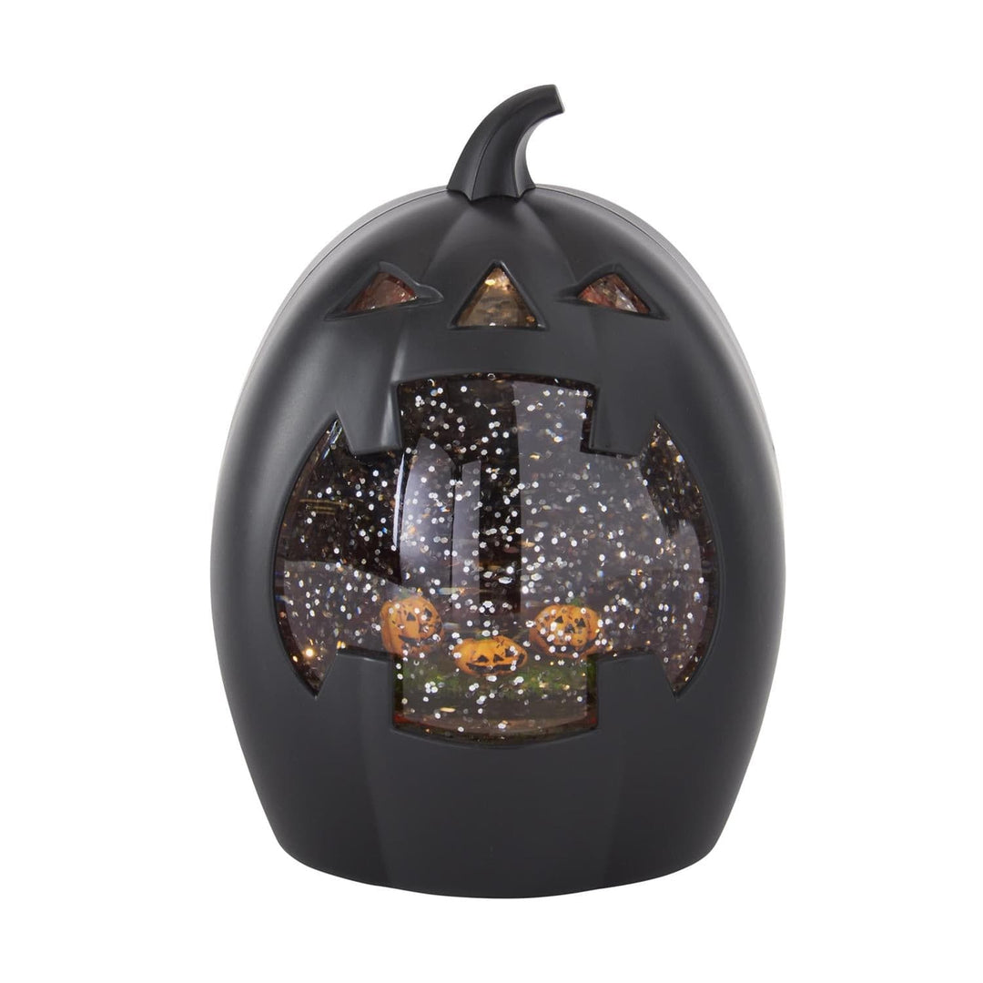 7 Inch Water Spinning LED Black Pumpkin