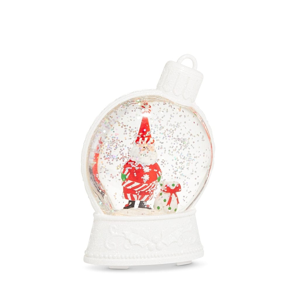 5" Peppermint Santa Mini Water Ornament