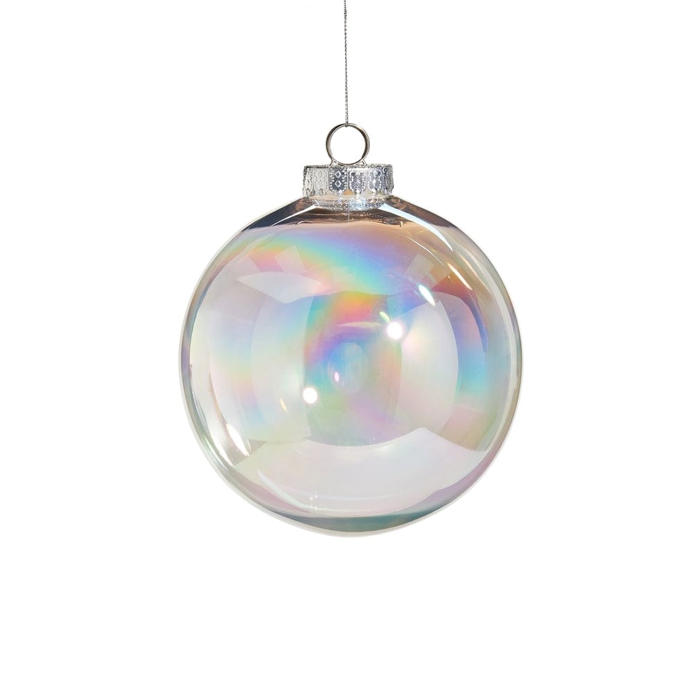 6" Clear Seamless Iridescent Ball