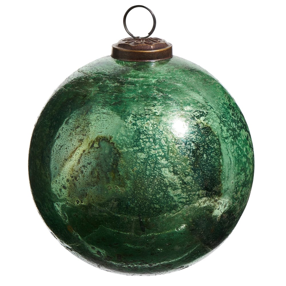 5" Green Marble Finish Ball Ornament