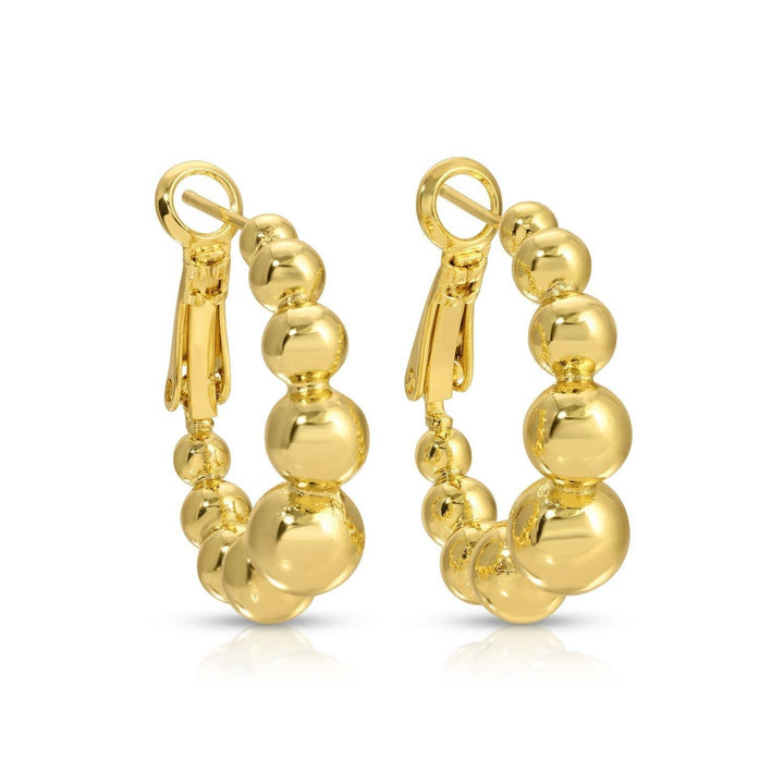 Lever Back Beaded Hoops