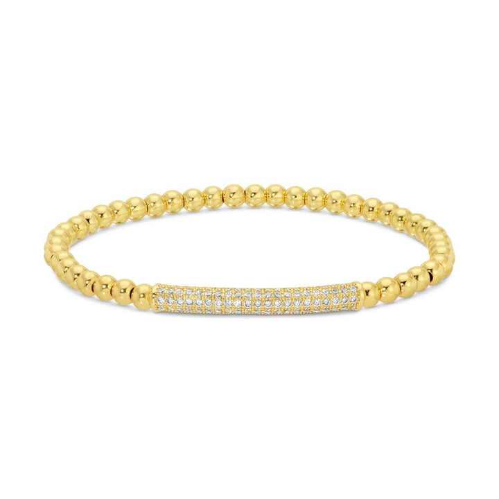 Curved Pave Bar Stretch Bracelet