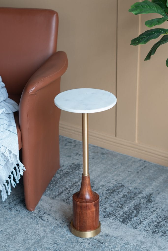 Marble and Gold Side Table