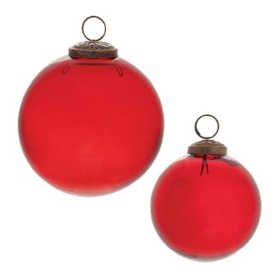 Ball Ornament -  2 Sizes, 3"D, 4"D Glass