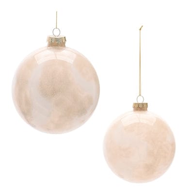 Ball Ornament 2 Sizes 4"D, 5"D Glass