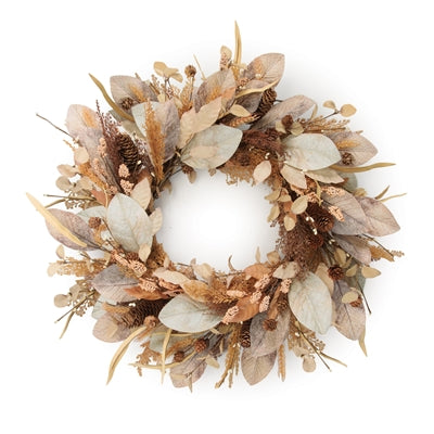 Fall Wreath 24”D Polyester/Twig