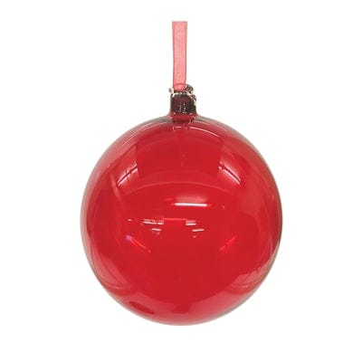 Ball Ornament 4”D Glass
