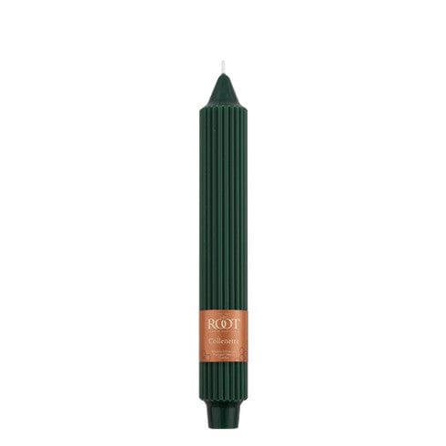 9" Grecian Collenette Dark Green Single Candle