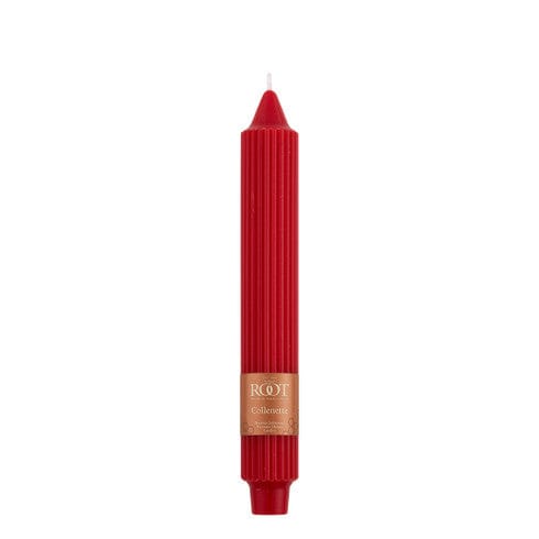 9" Grecian Collenette Red Single Candle