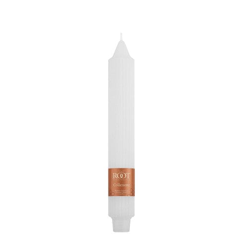 9" Grecian Collenette White Single Candle