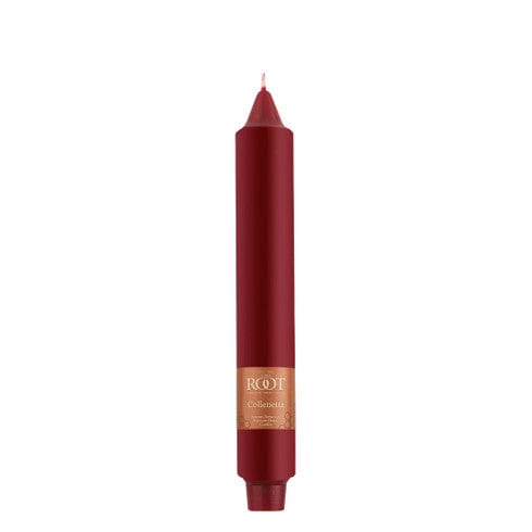 9" Smooth Collenette Garnet Single Candle