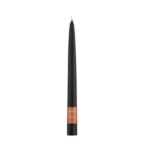 9" Dipped Taper Candle Black Single Candle