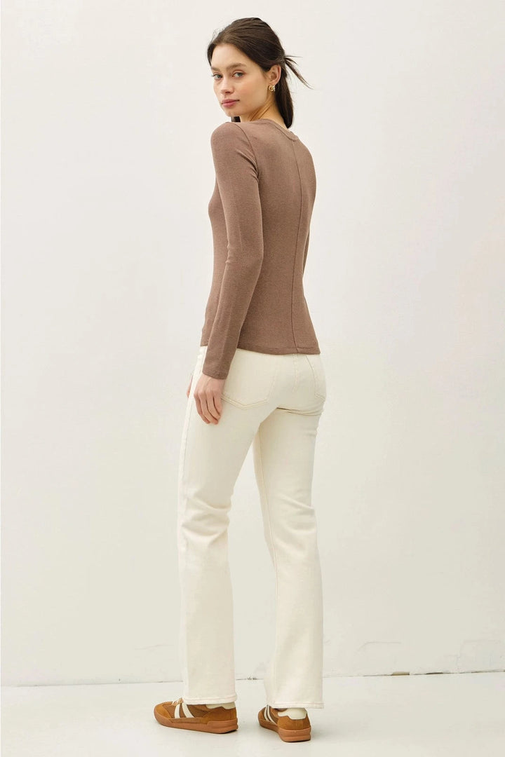 Long Sleeve Ultra Soft Ribbed Crewneck