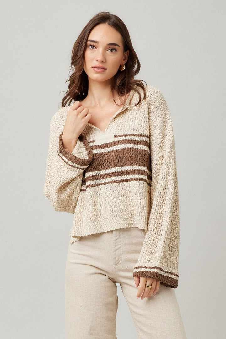Long Sleeve Multi Striped Sweater
