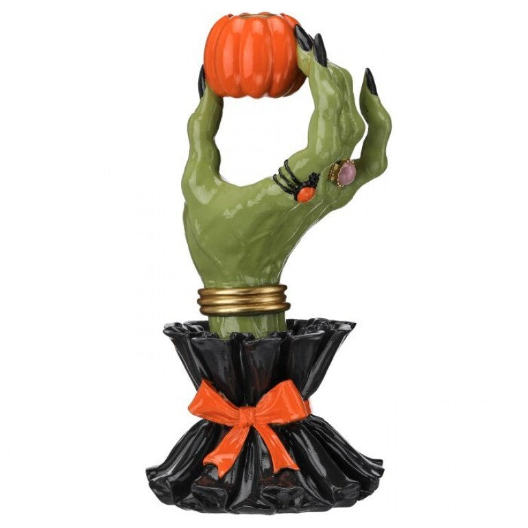 10" RESIN WITCHES HAND CANDLE HOLDER