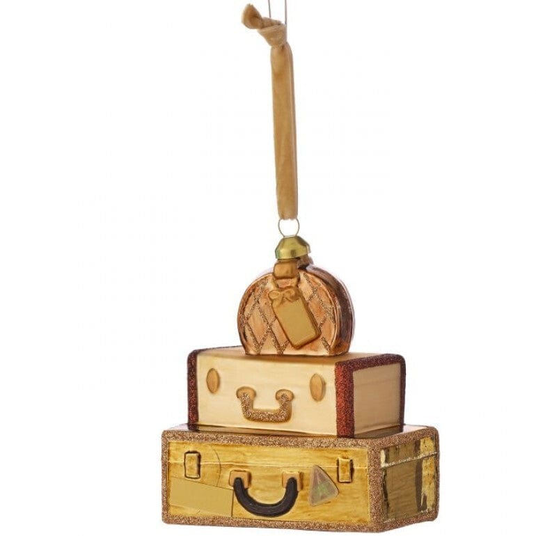 4" GLS VNTG LUGGAGE ORNAMENT