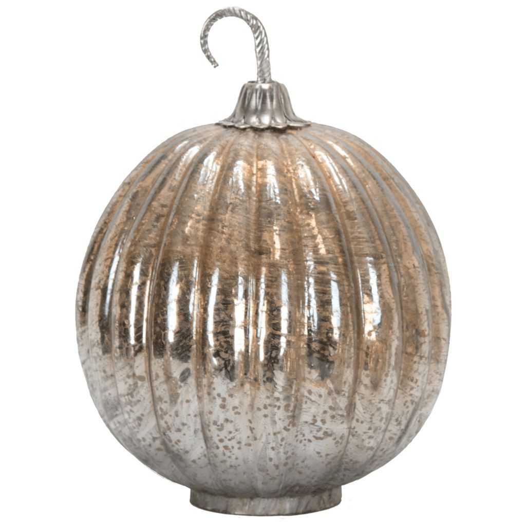 Large Foil Glass Mercury Pumpkin