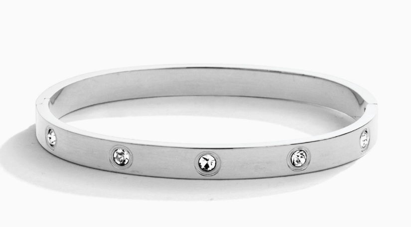 Cubic Zirconia Hinged Bracelet