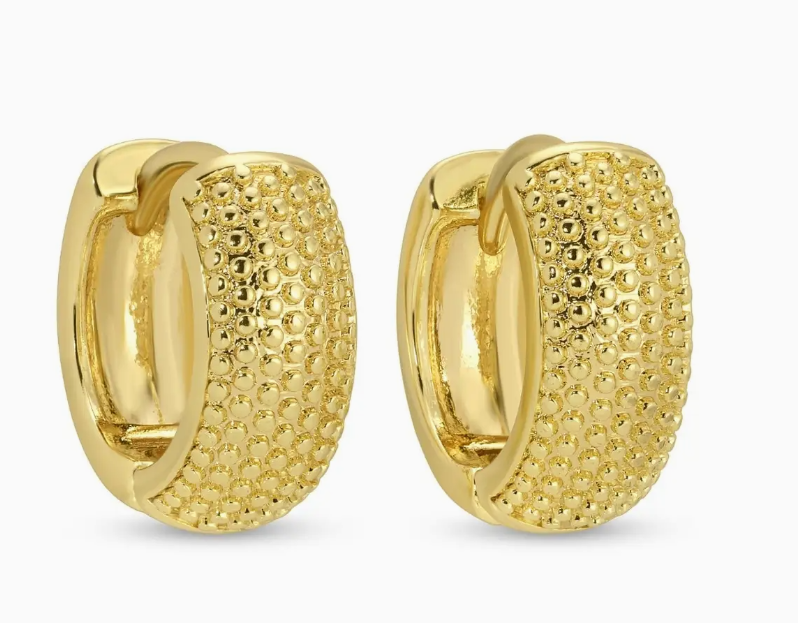 Petite Wide Huggies Earrings