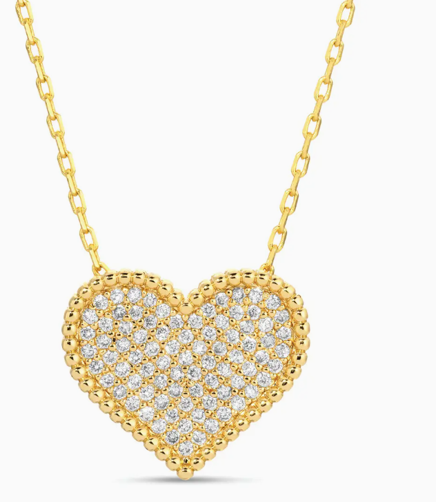 Pave Heart Necklace (3D)