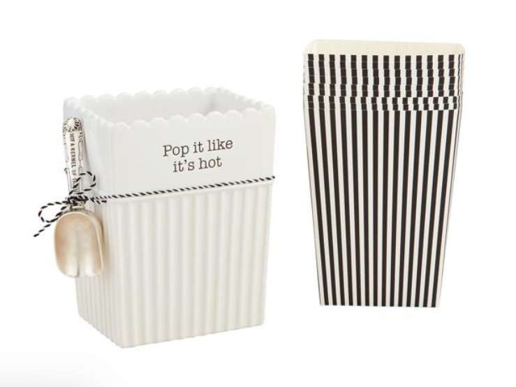 Mudpie Circa Popcorn Bucket Set