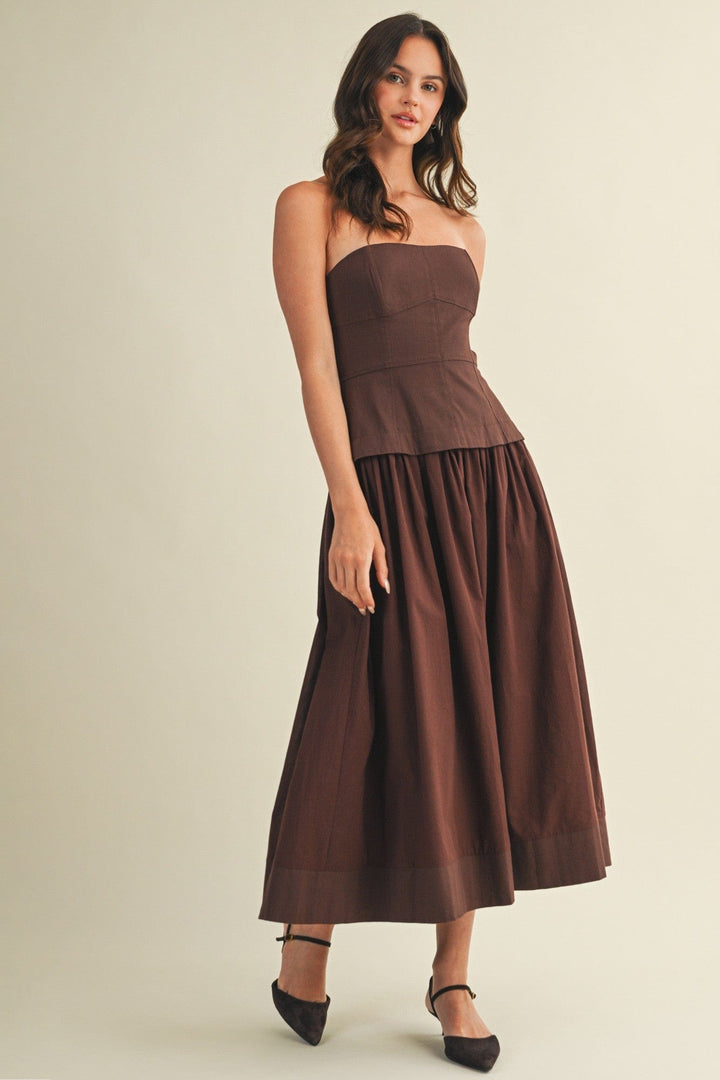 Corset Lined Strapless Dress