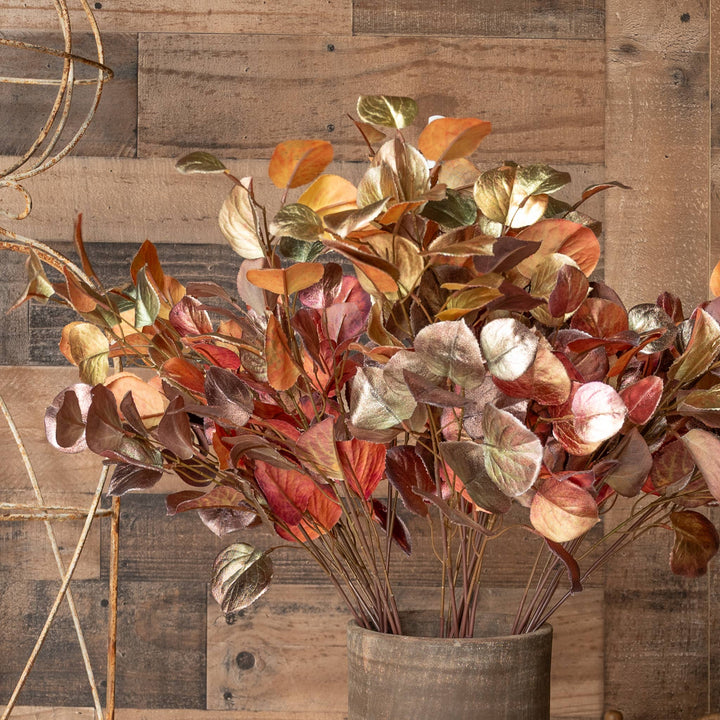 Ombre Leaf Spray - Brown And Gold - 30 Inch