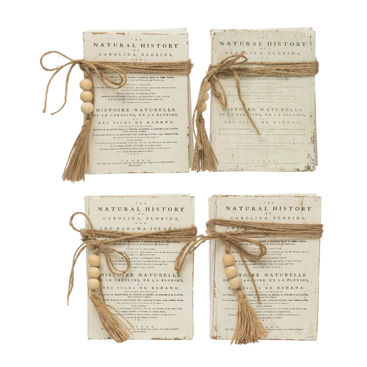 Wood Block Faux Books with Saying