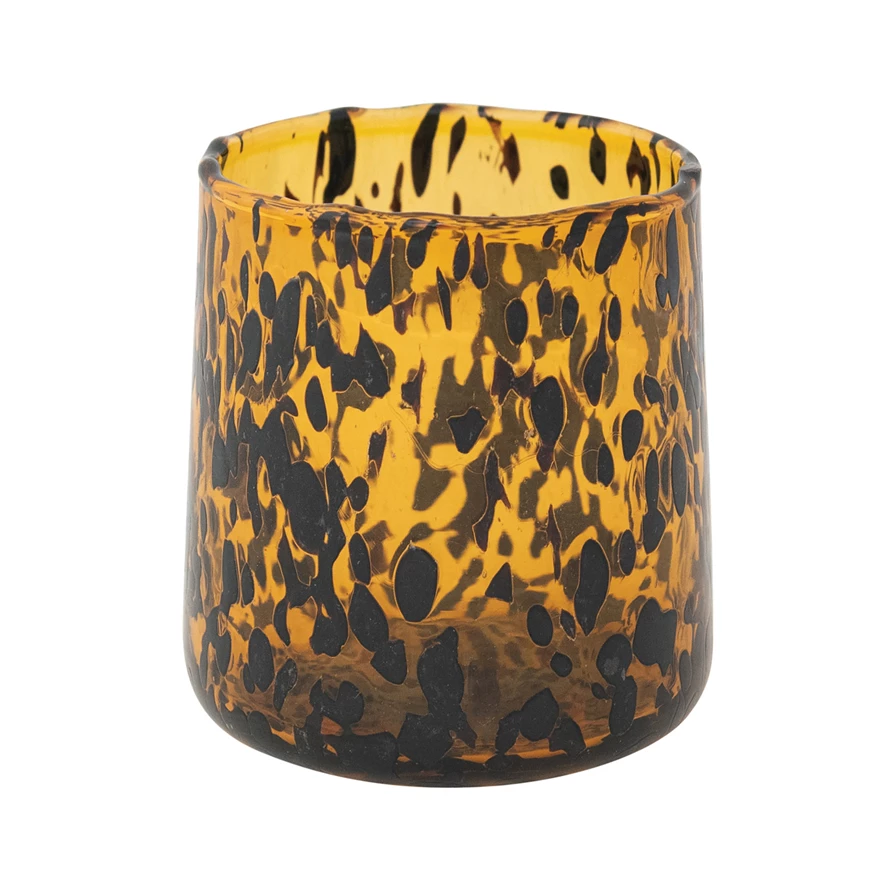 10 oz. Confetti Drinking Glass, Tortoise Shell Finish